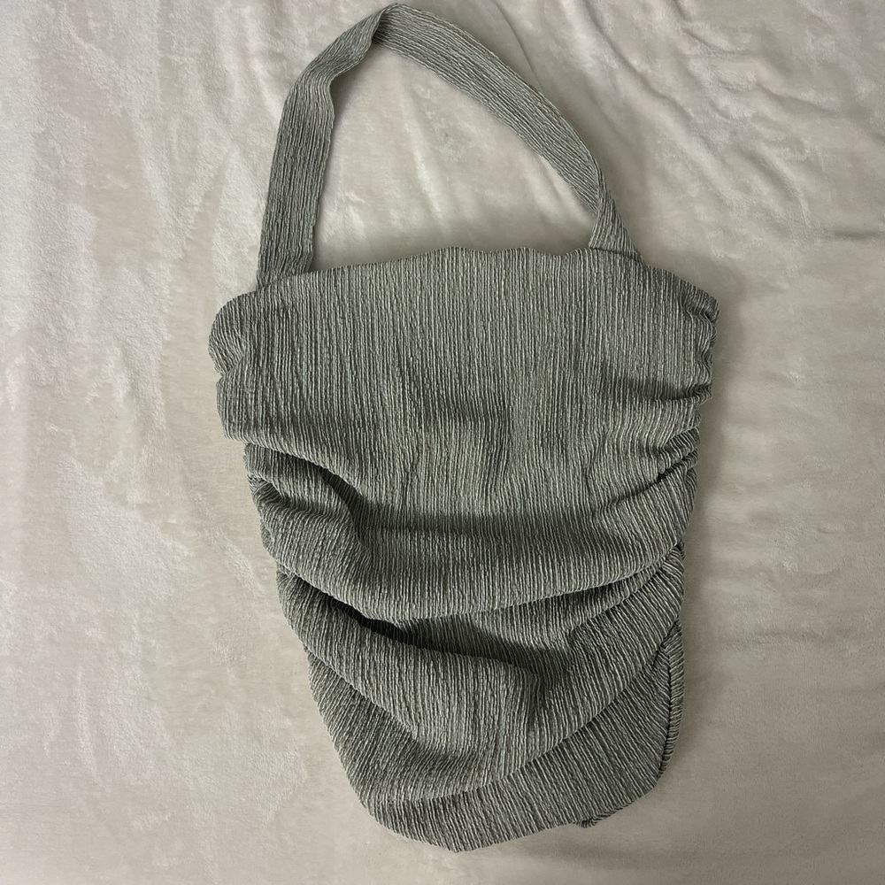 ZARA Elegant Gray Textured Women's halter top